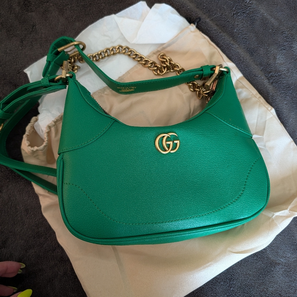 Green Leather Shoulder Bag